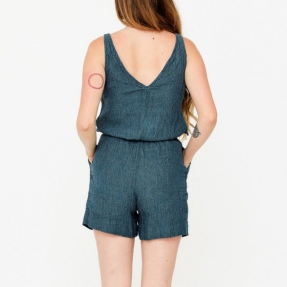 ESBY ROSALIN LINEN ROMPER JUMPER - Picture 2 of 7